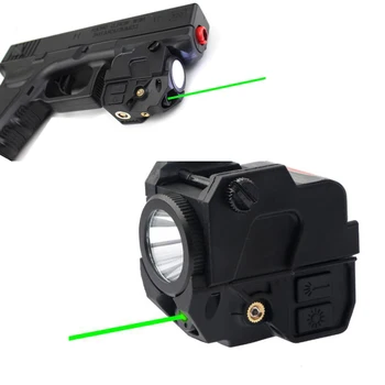 

L103G Magnetic USB Rechargeable Tactical Hunting Glock Handgun Pistol Collimator Green Laser Sight with LED Torch Flashlight