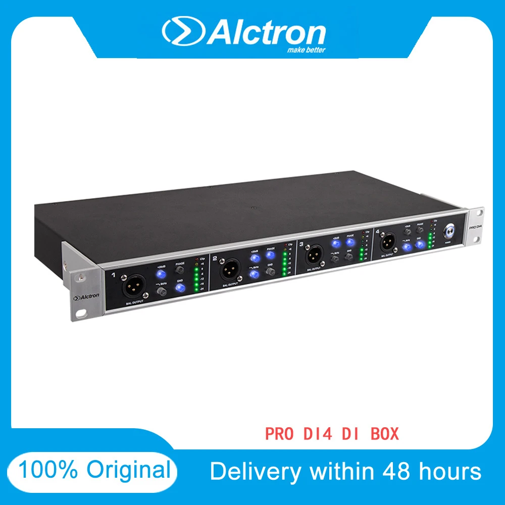 Коробка прямого впрыска PRO DI4 многоцелевой 4-канальный Alctron активный DI бокс в