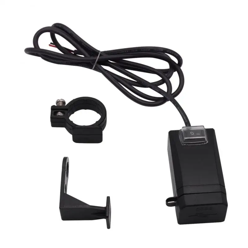 Автомобильное зарядное устройство для телефона с двумя USB разъемами для мотоцикла, модифицированное зарядное устройство QC 3,0, водонепроницаемые Мотоциклетные аксессуары для быстрой зарядки
