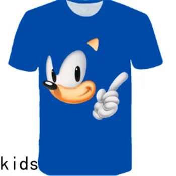 

Kids Clothes Summer Short Sleeve 3D Cartoon Printed Sonic T Shirt for Boys Street wear Teenager Boys Children Tops Tee