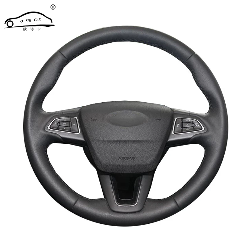Оплетка рулевого колеса для Ford Mondeo Mk4 2007 2012 S Max 2008 Focus 3 2015 2018 Kuga 2016 2018/оплетка на