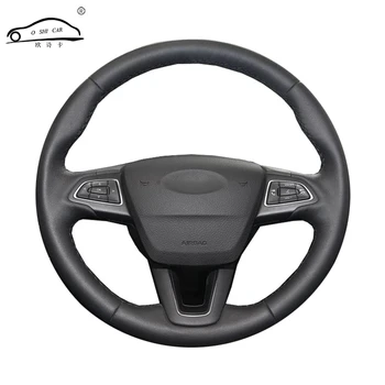 

Steering wheel cover for Ford Mondeo Mk4 2007-2012 S-Max 2008 Ford Focus 3 2015-2018 Kuga 2016-2018 /Custom made Steering braid