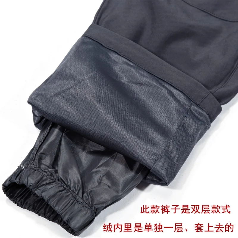 Стиль мягкие брюки мужские осенние и зимние уличные матовые и толстые ветрозащитные водонепроницаемые теплые флисовые брюки