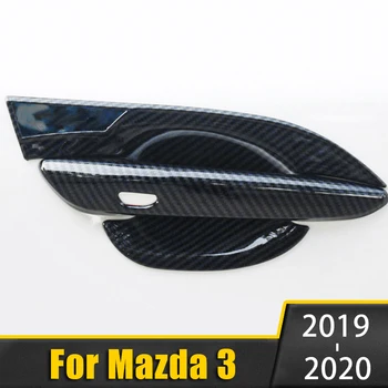 

ABS Chrome Car Door Handle Protective Covers Trim Door Bowl Cover Sticker For Mazda 3 Axela 2019 2020 Accessories Car-Styling