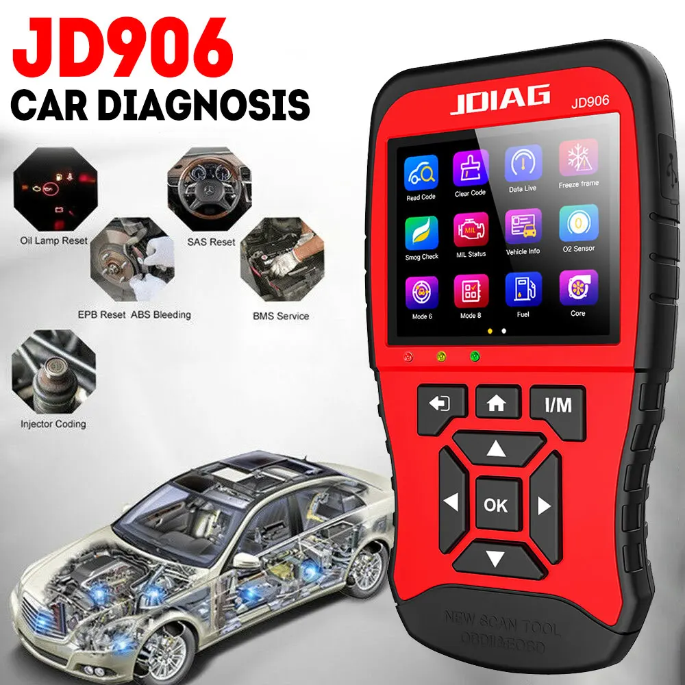 Vehemo OBD2 сканер ядро анализатор Creader двигатель JD906 JDiag OBD ластик код автомобильный инструмент сканирования автомобиля неисправности диагностический