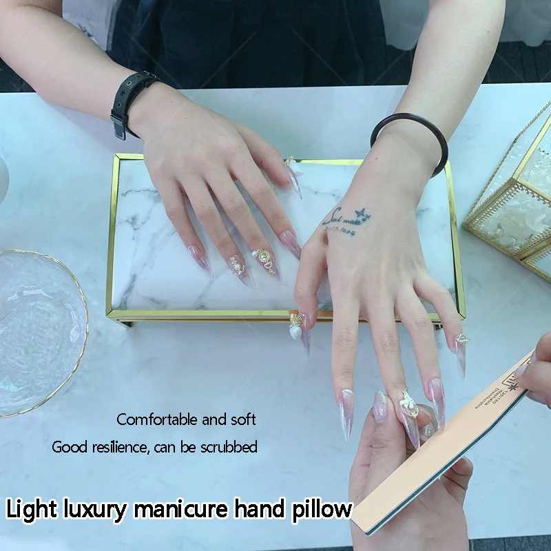 ANGNYA 1Pcs Nail Art Manicure Marble Table Hand Rest Cushion for Arm Rest Manicure Salon Arm Hand Palm Pillow Holder New