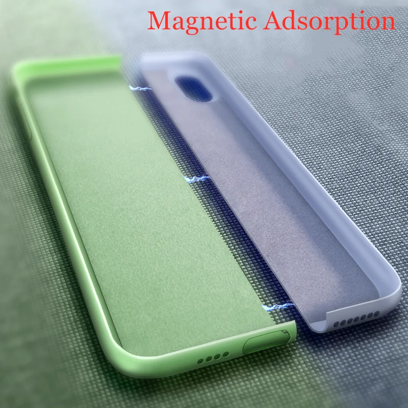 

Hit color Magnetic Adsorption phone case for iphone XR X XS Max Matte hard plastic case for iphone 7 8 7Plus case Back Cover
