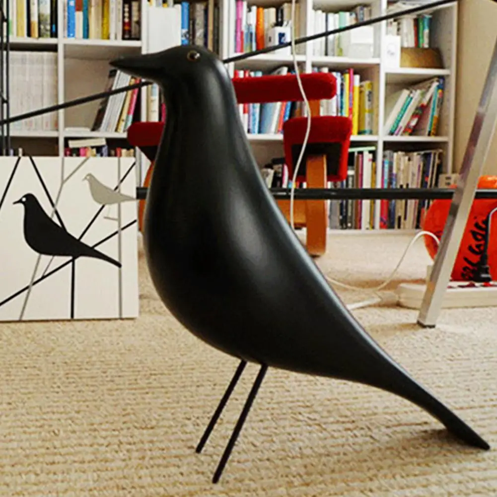 

Resin Craft Bird Figurine Statue Office Ornaments Sculpture Home Decoration Accessories Bird Sculpture black