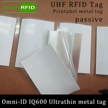 UHF RFID антиметаллическая метка omni-ID IQ600 IQ 600 915 МГц 868 МГц Impinj Monza4QT EPCC1G2 6C для печати Пассивная RFID синтетическая этикетка