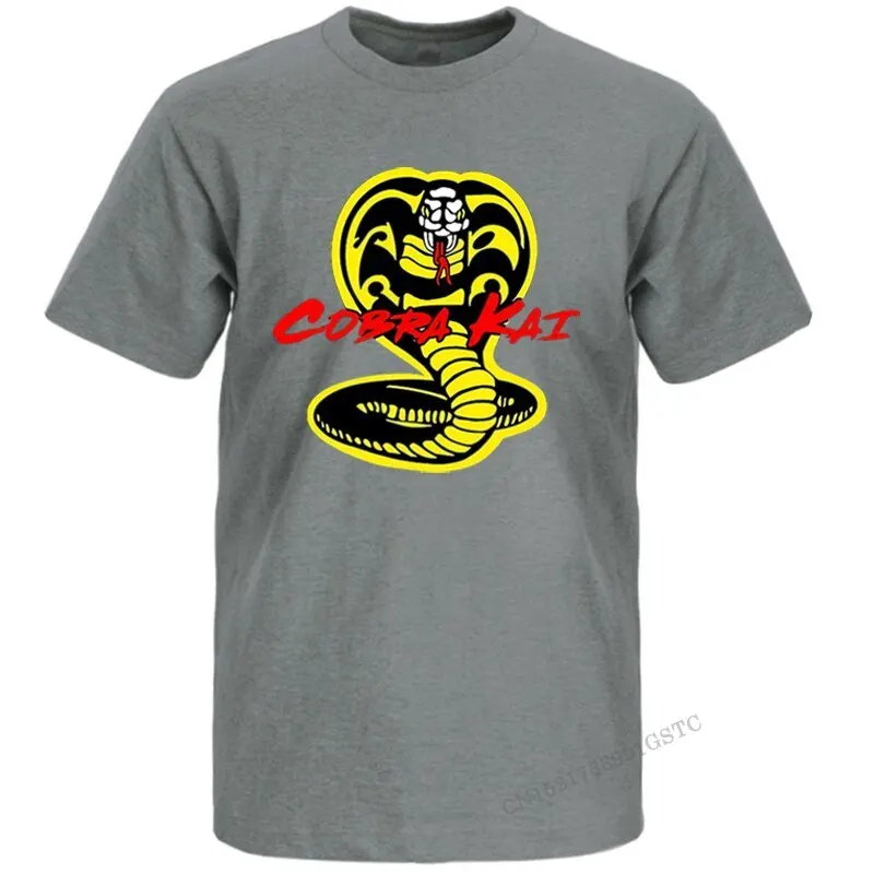 Cobra Kai Топ Футболка для мужчин ТВ каратэ топы футболки хлопковые рубашки Tshirtss отца