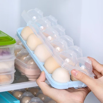 

1/2/3/5 PCS Portable refrigerator egg storage box 10 compartments stackable egg storage box plastic egg dispenser
