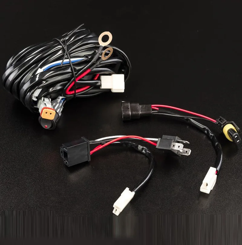 

EBay Hot Selling LED Strip Lights Waterproof Switch Wiring Harness 12/24V Go 9005/H4 High Beam Driving Lamp Control