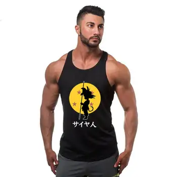 

Dragon Ball Z Vest Mens Summer 3D Print Super Saiyan Goku Dragonball Bodybuilding Tank Tops Men Stringer Muscle Workout Vest