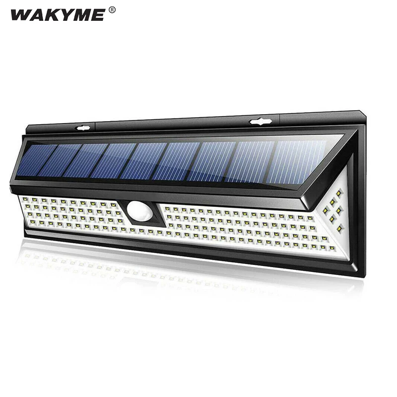 

WAKYME 118LED Solar Light Outdoors Solar Powered Lamp Waterproof PIR Sensor Security Lamp for Garden Decor Wall Lamp