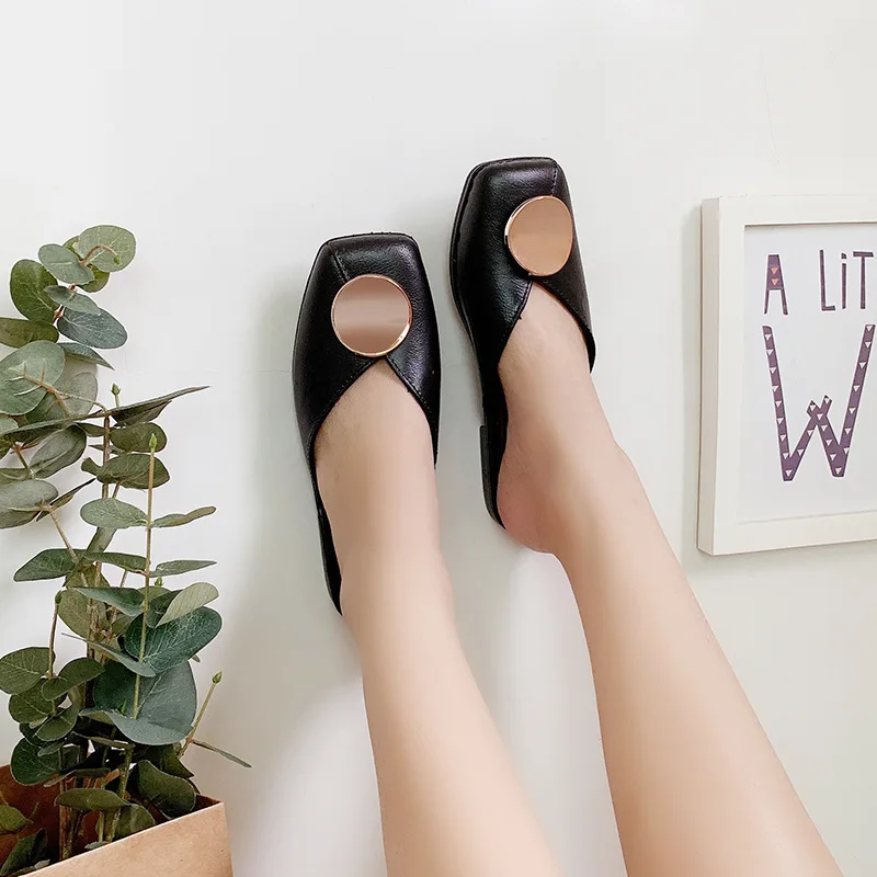 

New Style Summer INS Fairy Slipper Anti-slip Flat Outer Wear Lazy Slippers A- line Casual Sandals WOMEN'S Shoes Fashion