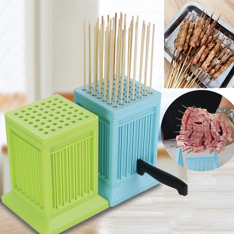 Barbecue Skewer Kit Outdoors Camping Grill Accessories Bbq Kitchen Grill Gadgets Beef Mutton Skewer Tools For Fast Cut Tools