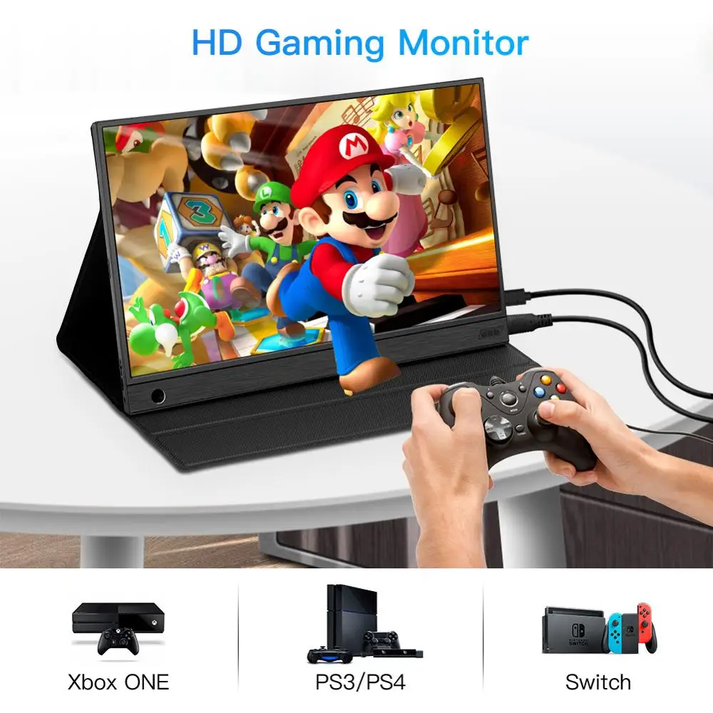 Eyoyo EM15K портативный монитор 15 6 &quotсветодиодный USB Type C Hdmi gamer ips 1080p HDR FHD дисплей для