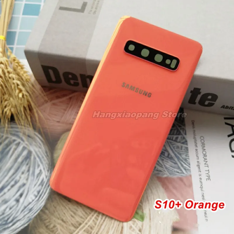 Samsung Galaxy S10 S10+ S10E  Glass Back Battery Cover Rear G975F G975 S10e  Back Rear Glass Case S10 Rear Panel Door Housing waterproof phone housing Housings & Frames