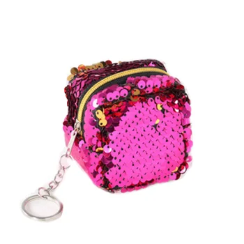 

Sequins Coin Purse Wallet Zipper Mini Three-dimensional Handbag Pouch For Girls Women Fashion Women Purse For Coins Carteras