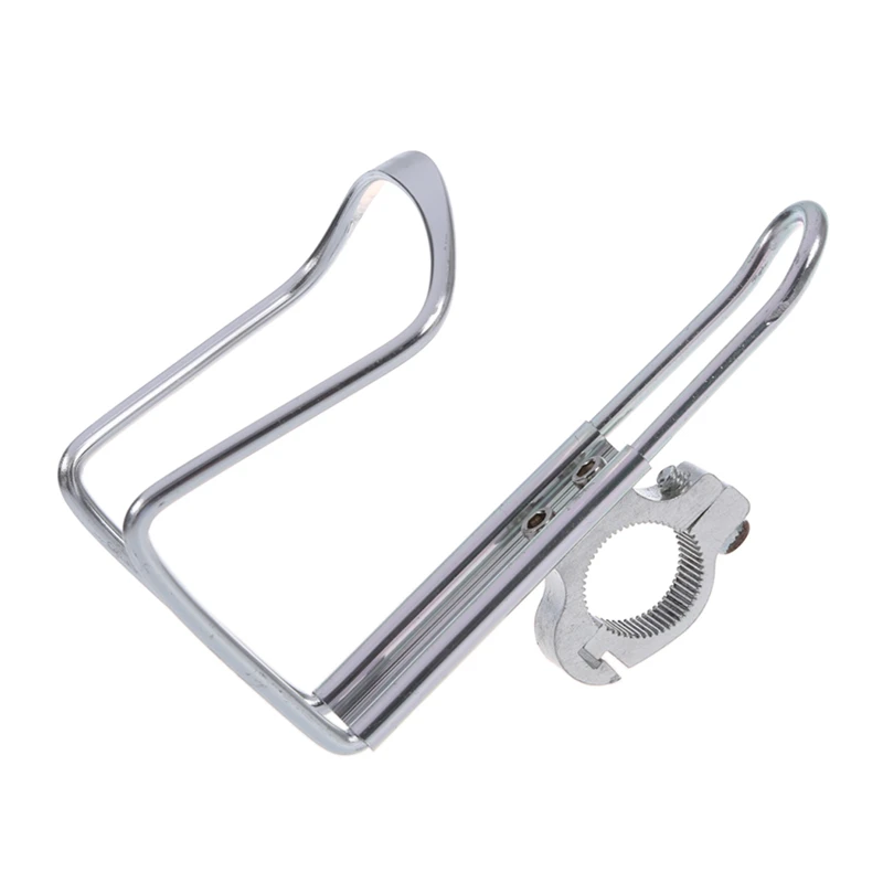 Aluminum Alloy Motorcycle Bike Bicycle Water Drinks Bottle Cage Holder Bracket- Silver
