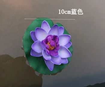 

Simulation lotus Artificial Floating Water Lily Lotus Flower Pond Decor 10cm 7 Colors Garden Pool Pond Fountain Decoration