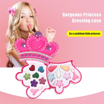 

Girl Pretend Playing Toys Non-toxic Colorful Lipstick Princess Makeup Boxes Set Educational Beauty Cosmetic Playthings