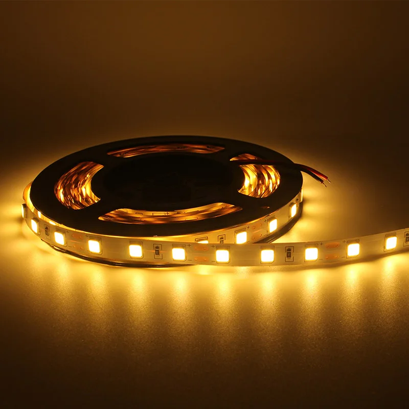 Warm White 5M 5054 Flexible LED Strip 60LEDs/M Warm White Rope Ribbon Tape Light DC 12V Waterproof IP65 Lighting Strip - Испускаемый цвет: Warm White