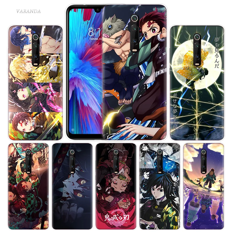 

Demon Slayer Kimetsu no Yaiba Case for Xiaomi Redmi 8A K20 Note 7 8 Pro 8T 6 6A 7A Mi CC9 10 9T 9 A3 Lite F1 A2 TPU Phone Coque