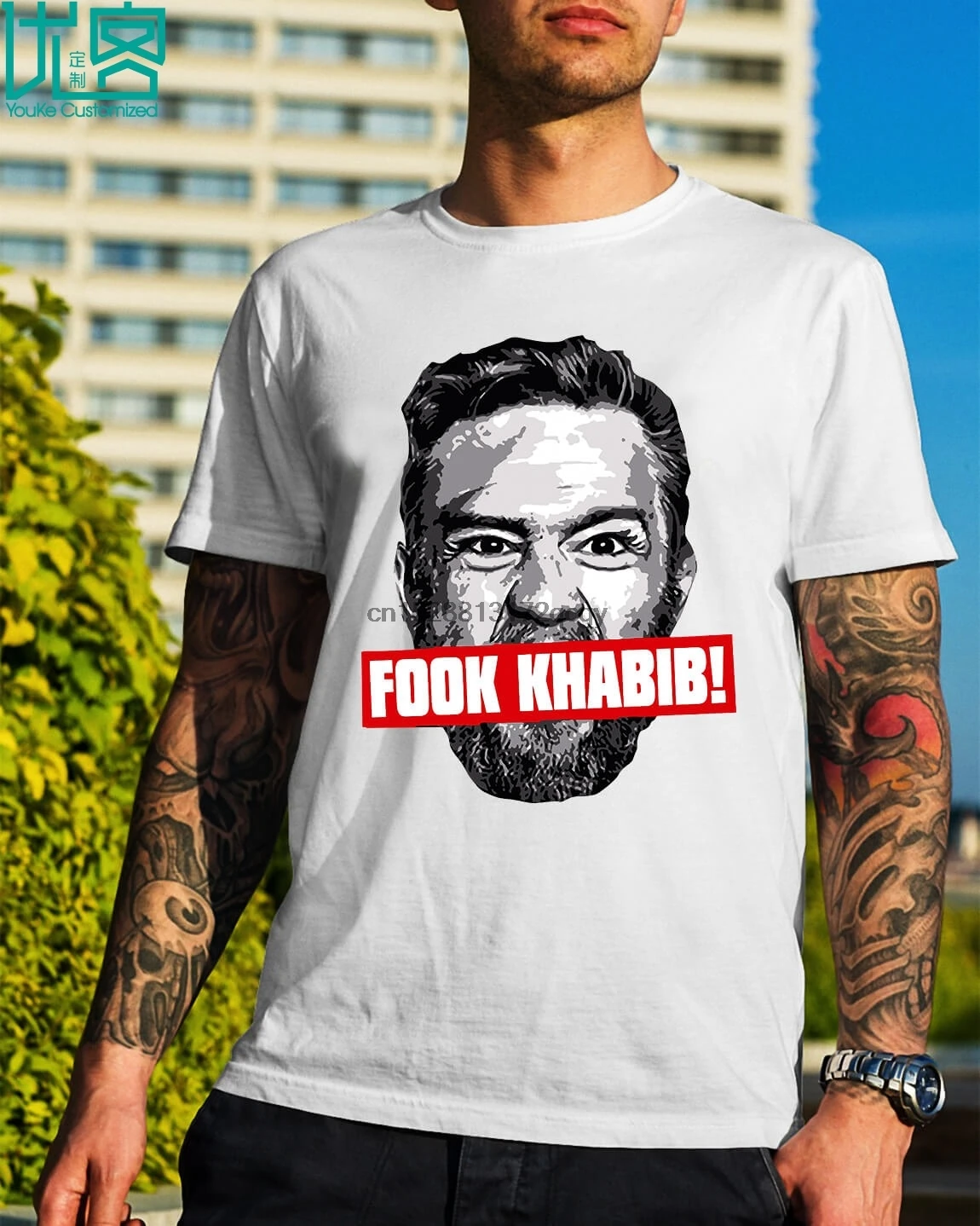 Brand Conor Mcgregor Fook Khabib T-Shirt 2019 Summer Men Short Sleeve |