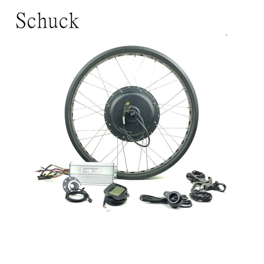 Schuck переднее колесо 48V1500W с дисплеем LCD5 Электрический велосипед BLDC Снежный велосипед бесщеточный мотор ступицы Жира Шины 20 или 26 дюймов