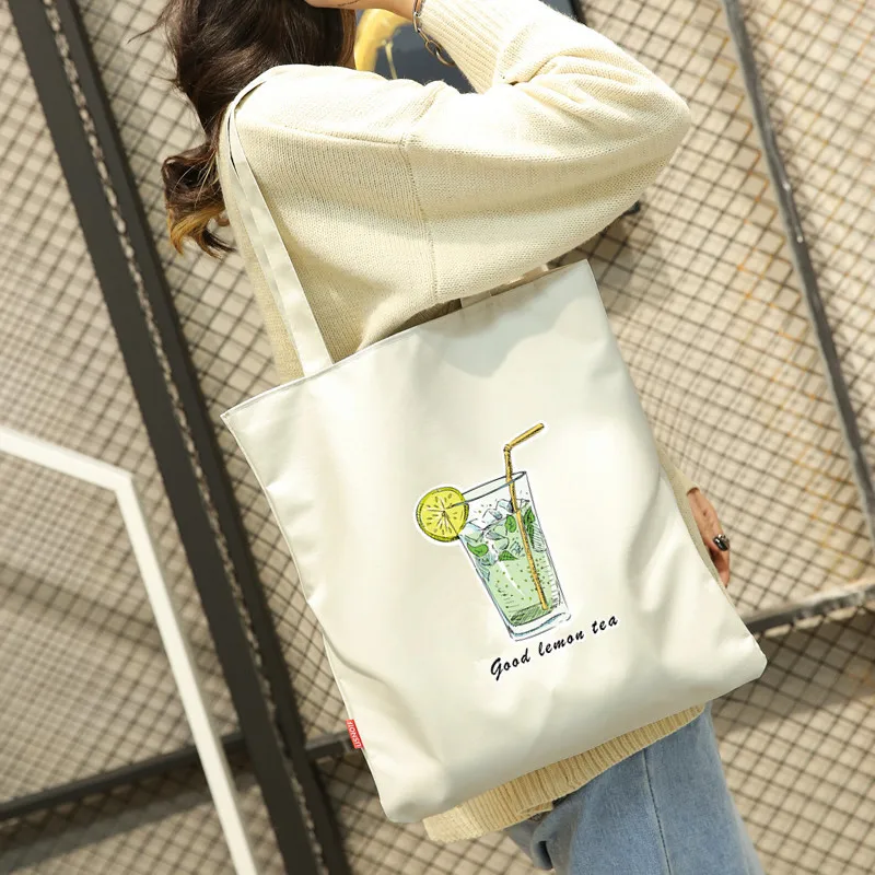 

Gaven bu xi dai in-Band Zipper Bag A4 Large Size Storage Bag Canvas Shoulder Girl'S Simple Literature And Art Bag