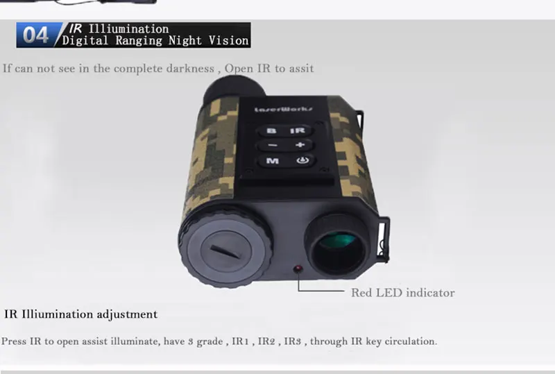 500 м дальномер лазерный дальномер 200 м устройство ночного видения оптическое 6X Увеличение режим тумана доступный инструмент ранжирования для наружного применения