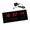 Digital Wall Clock LED Time Calendar Temperature Electric Alarm Clock EU 1