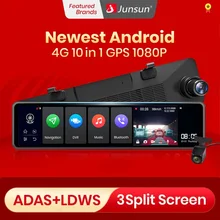 Junsun 12" 2GB 32GB ADAS 4G Android 8.1 Smart Rearview Mirror Auto DashCam Registrar Car DVRs Bluetooth GPS Navi Parking Monitor