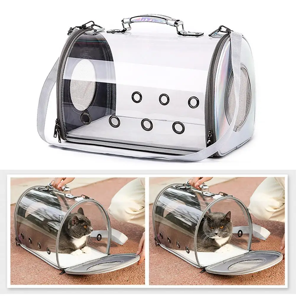 New Pet Carrier Portable Dogs Cat Transparent Cage Backpack Transport Breathable Handbag for Small Animals Dog Kitten Puppies | Дом и сад