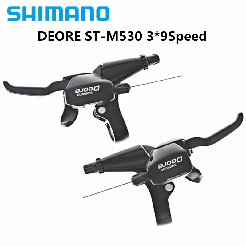 SHIMANO DEORE ST-M530 относится к горному велосипеду 9 S/27 скорость один трансмиссионный тормоз ручка черный