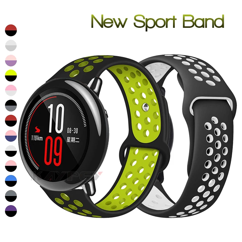 Correa de silicona para reloj Xiaomi Amazfit Pace, pulsera de para Huami Stratos 3/2/2S 2, 47mm|Accesorios inteligentes| AliExpress