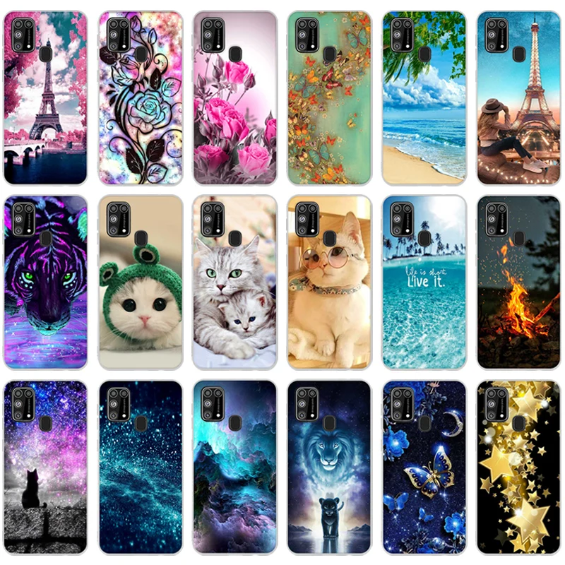 For Samsung Galaxy M31 M 31 SM-M315F Case Soft Silicone TPU Shell Cover Phone M315F Bumper Coque | Мобильные телефоны и