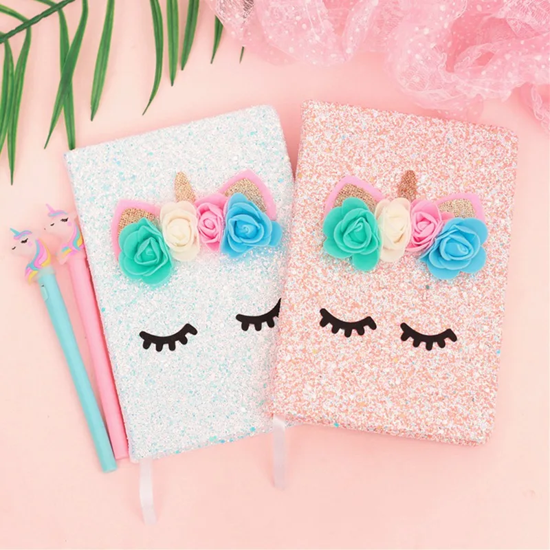

Unicorn Notebook Set Cute Note Book With Gel Pen Diary Day Planner Kawaii Journal Stationery Gift School Supplies