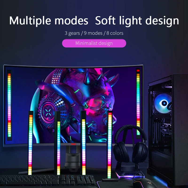 RGB-подсветильник ка активируемая голосом с базовым звуковым управлением 32