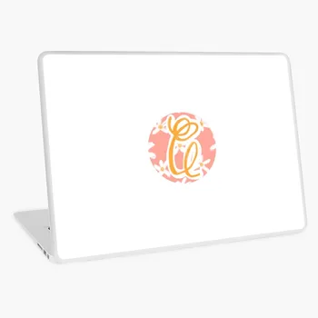 

Monogrammed C With Pink and White background universal laptop sticker laptop skin for MacBook HP Acer Dell ASUS Lenovo