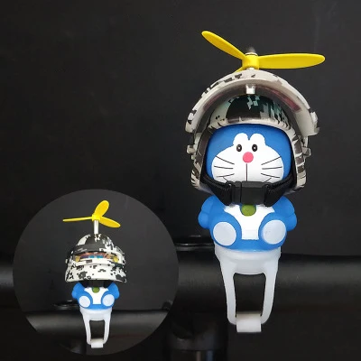 Gray Doraemon светильник, персонализированный велосипедный звонок, Аксессуары для велосипеда, 1 упаковка, передний PUBG уровень-три шлема, колокольчики, любую перекладину можно установить - Цвет: Gray