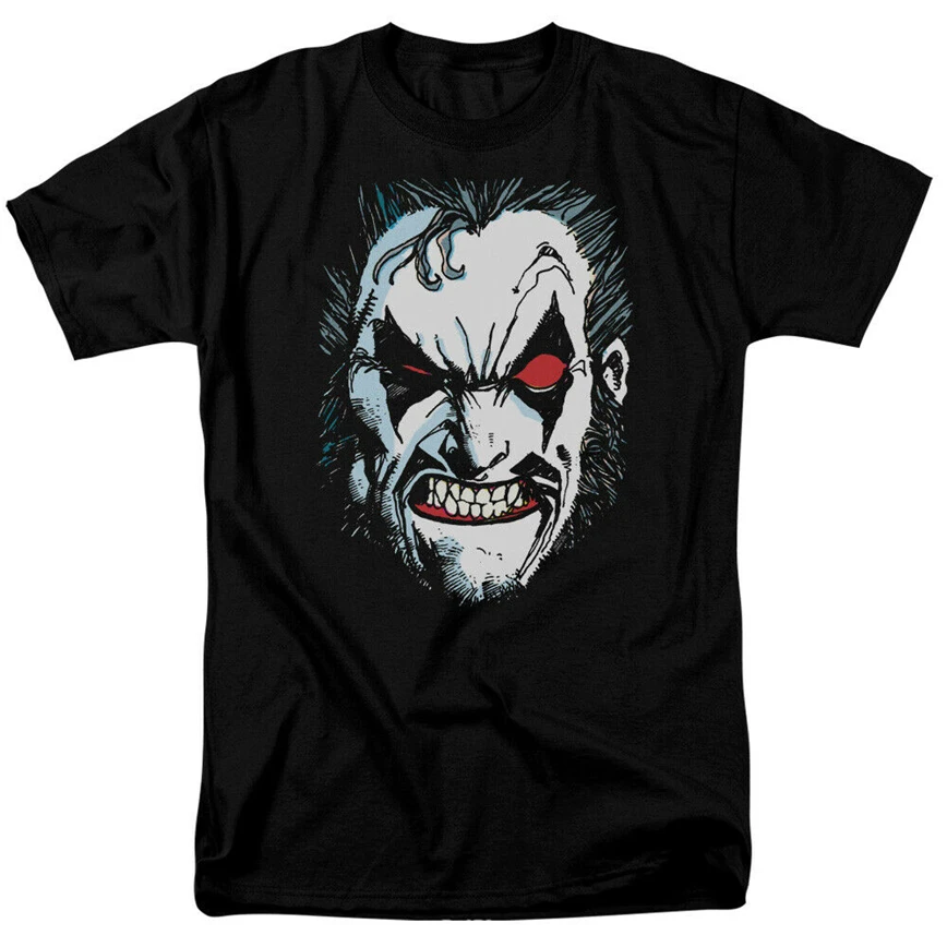 Camiseta de la Liga de la justicia americana, camisa de cara grande con licencia para adultos, diseño divertido