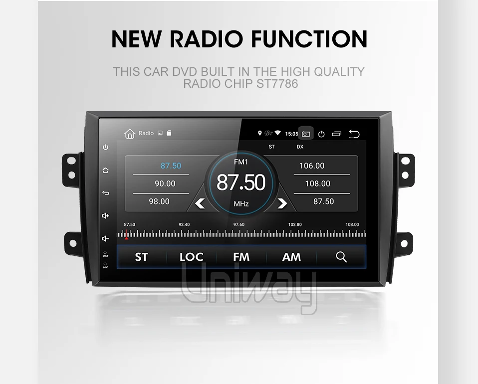 Excellent uniway ATY9071 Android 9.0car dvd for Suzuki SX4 2006 2007 2008 2009 2010 2011 2012 2013 car radio gps  navigation 6