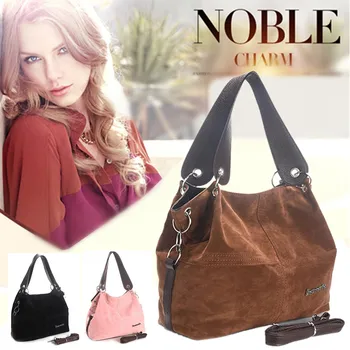 

AQUEEN Vintage Women Handbag Female Suede Leather Bags Shoulder Bag Crossbody Bag Ladies Hobos Casual Tote Handbags Fashion