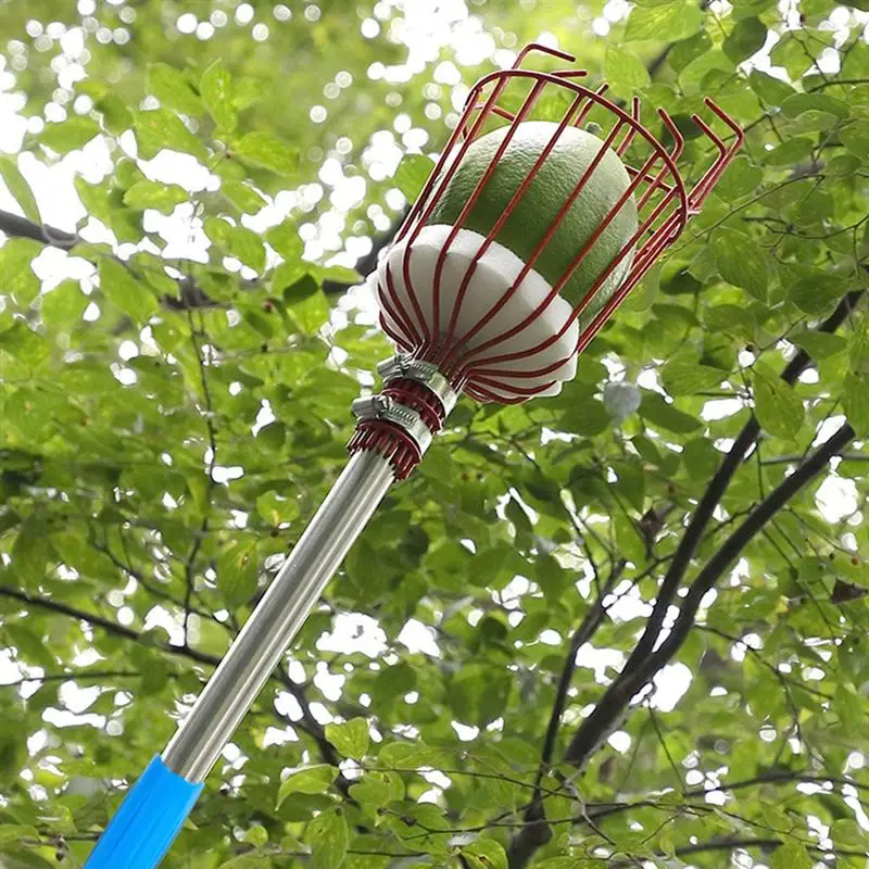

3.6m Detachable Fruit Picker Garden Picking Tool Stainless Steel Pole Fruit Catcher Fruit Picking Device For Orchard Farm Garden