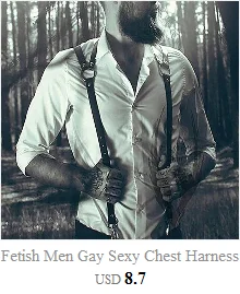 Fetish Men Gay Sexy Chest Harness Top Tanks PU Leather Adjustable Male Harness Sexy Leather Clothes for BDSM Bondage Men