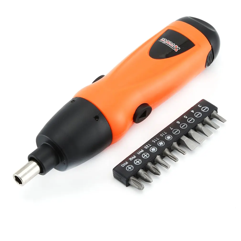 

X-power 6V Cordless Electric Screwdriver Bits kit Mini Wireless Screw Power Driver Drill Power Tools Forward/Reverse Switch