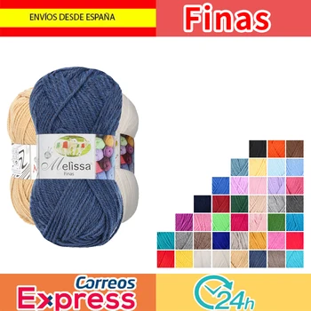 Melissa-Hilo de lana acrílica para tejer y crochet, hilo de lana de primera calidad para manualidades, 10u x 100g