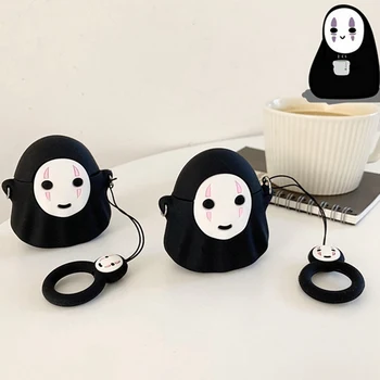 

Cute Cartoon Faceless Men Bluetooth Wireless Silica Gel Earphone Case For AirPods2 Headphone Protective Cover Accessories